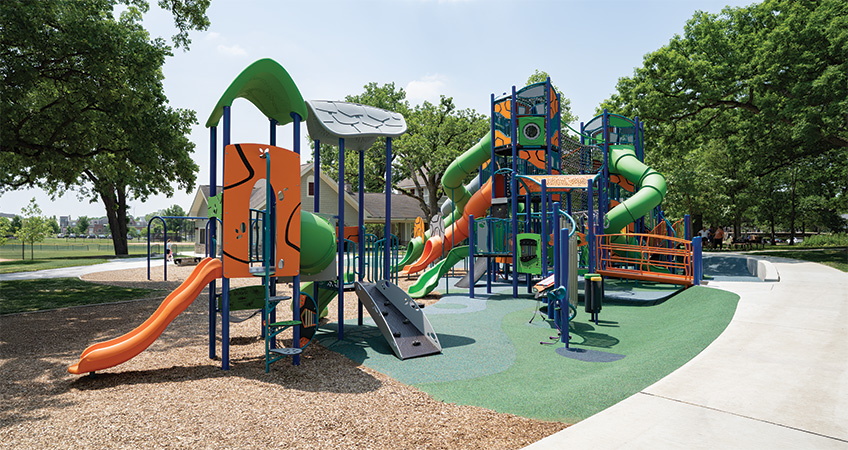 Inclusive Playspace at Jewett Park in Deerfield, Illinois